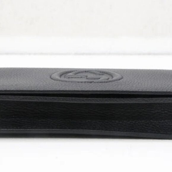 GUCCI Soho Wallet on Chain Black Leather CrossBody Bag - Picture 4 of 13